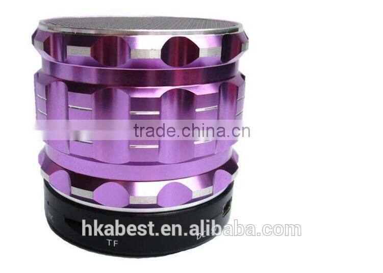AI65077 Portable Mini Bluetooth Speakers,Metal Steel Wireless Smart Hands Free subwoofer Speaker For Mobile Phone