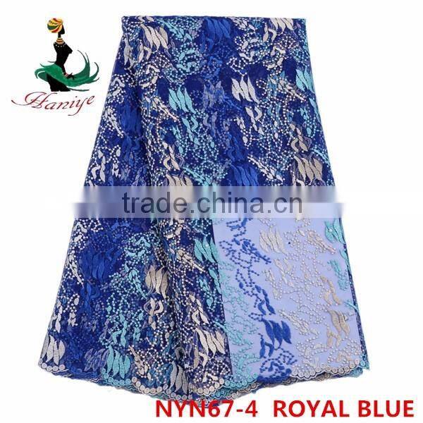 2016 Haniye Wholesale fashion tulle lace french lace/african tulle lace fabric/NYN67