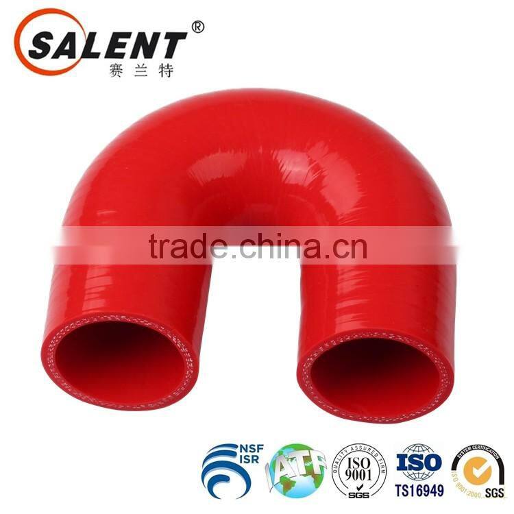 standard 25mm reinforced Red 180 degree flexible silicone elbow hose hookah