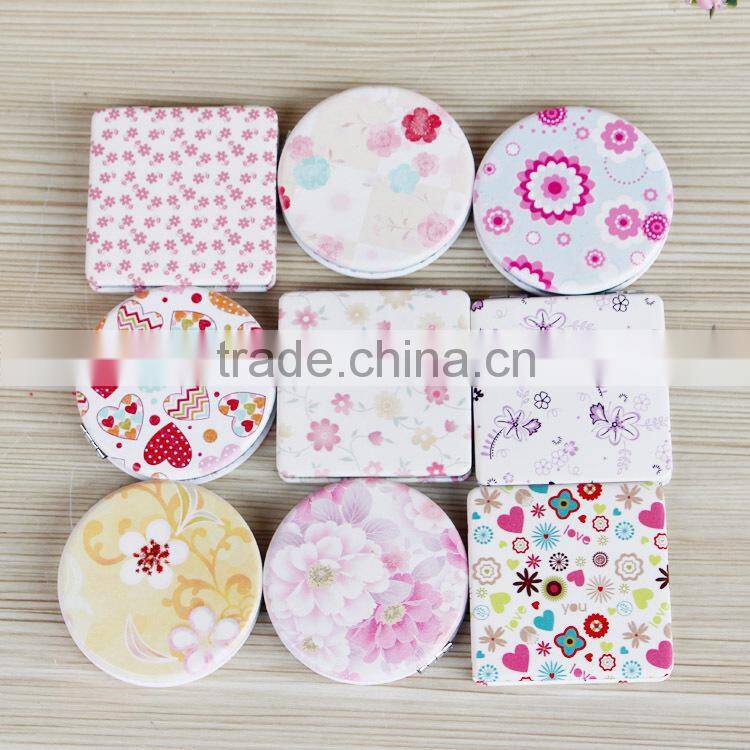 Single Side Pu Pocket Mirror With Pouch