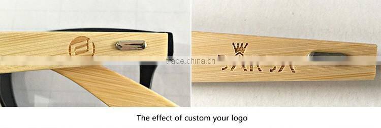 free sample 2016 newest vintage bamboo sunglasses with colorful lenses