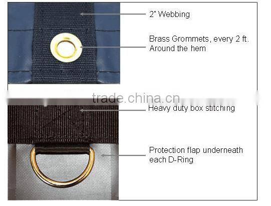Heavy Duty 18oz Lumber Tarp Double Flap 24ftx27ft (8' Drop) Flatbed Truck Tarps