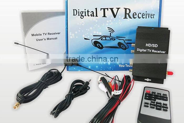 Four way Box Car Mobile ATSC USA Digital TV Receiver M-488X Voltage DC12V For Car DVD Player 4 Video Output