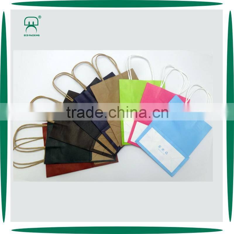 Custom printed wholesale whiite cheap kraft paper bag