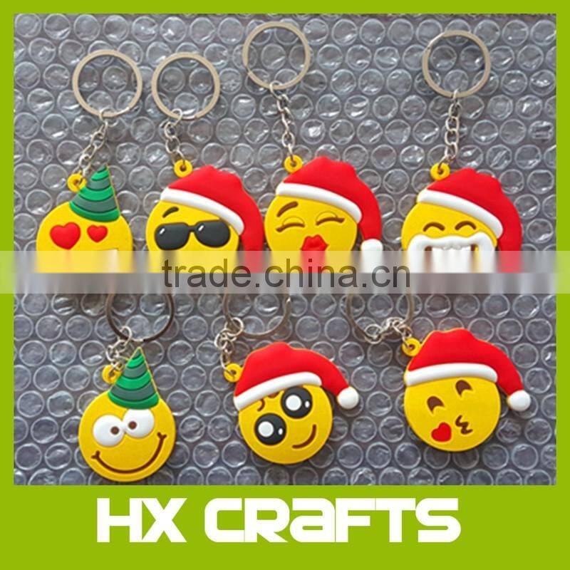 Smiley Face Emoticon soft PVC keychain