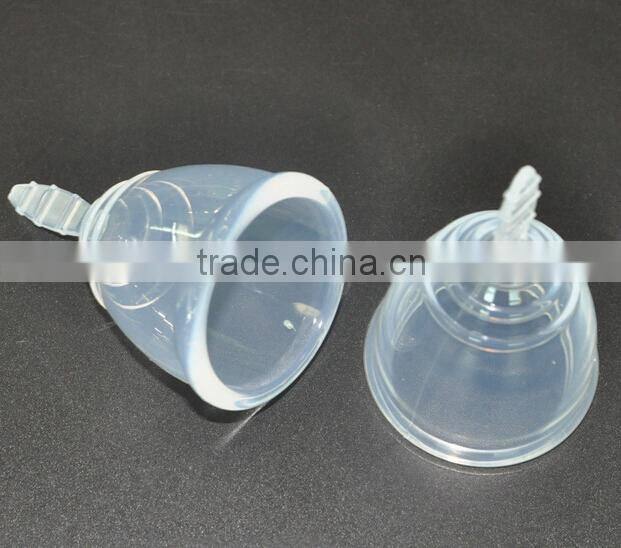 transparent shined surface and Soft Reusable Cups for Lady Menstrual Period Wholesale