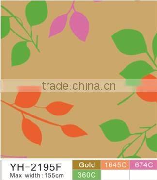 YH-2198Embossed tablecloth with non-woven/fannel backing (golden/silver grounding)