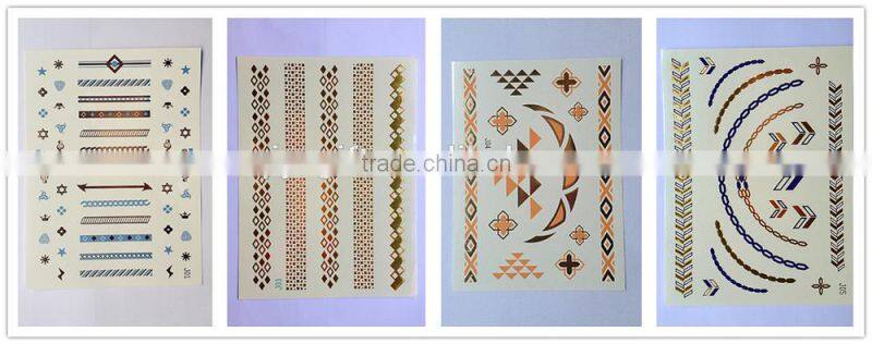 Blue metallic temporary Tattoos