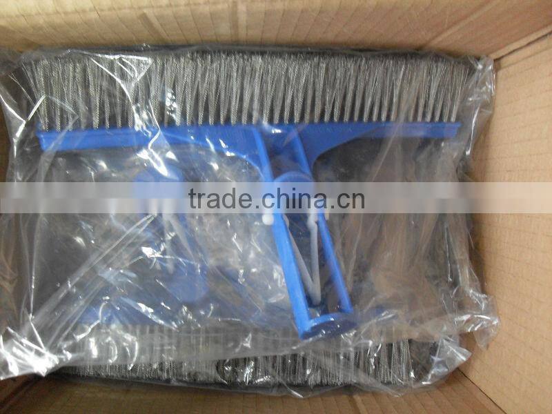 26cm Stainless Steel Bristle Pool Or Spa Wall Brush,Plastic brush