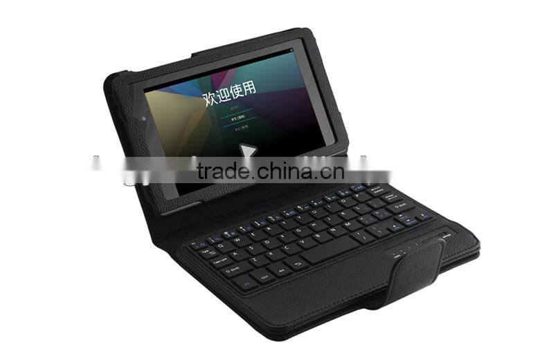Detachable wireless bluetooth keyboard leather case for Google Nexus 7 With Black