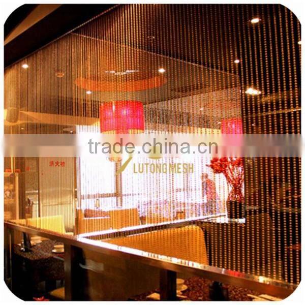 metal bead curtain for space divider and architectural usage