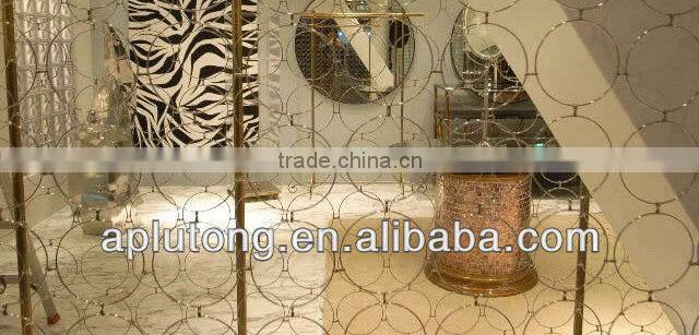 Decorative stainless screen ring mesh for room divider