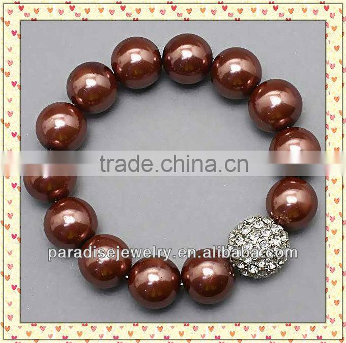 2012 Colorful handmade stretch crystal charm beaded Bracelet-14pcs/row-B22037-11