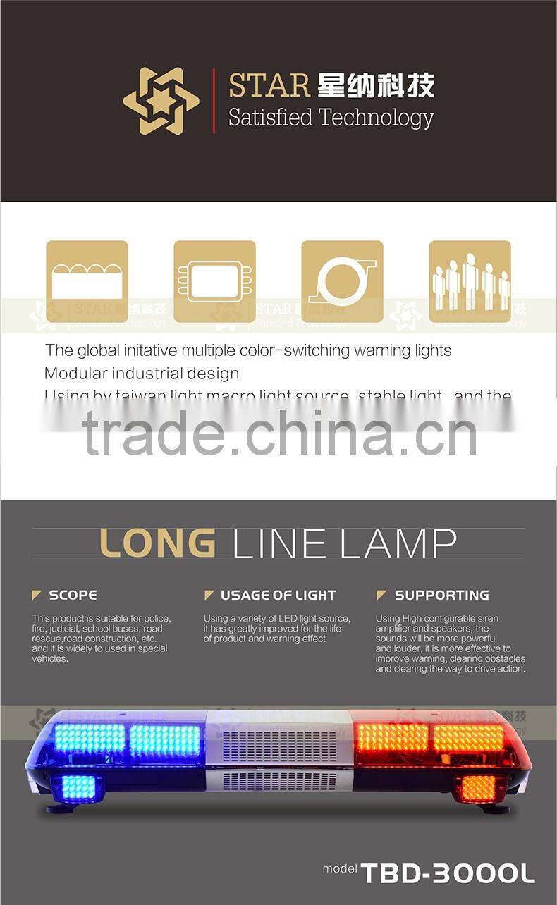 police alarming emergency red and blue light bar