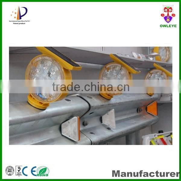 Synchronous flash solar power led warning light ,16led solar warning light