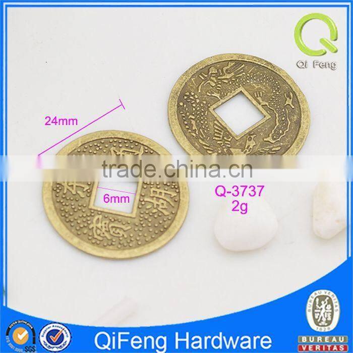 Q-3737 round coin shape antique style, rectangle shape label