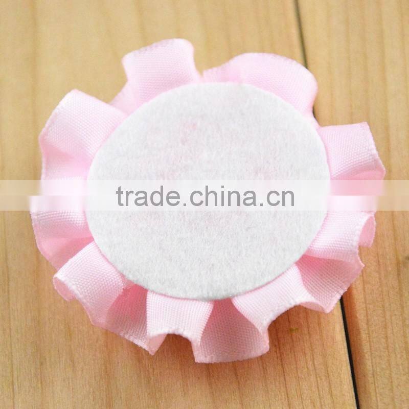 hot sale high quality fashion cheap handmade decoative rosette silk ribbon flowers for cloth