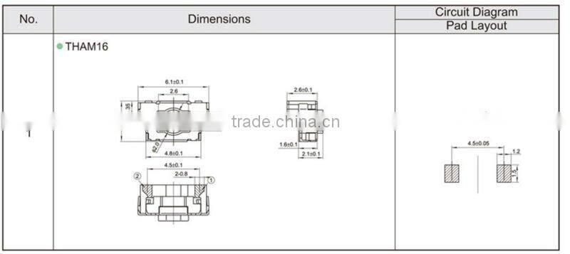 FTHAM16 micro 3.5x4.7mm led strip touch switch