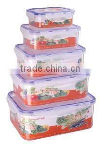 5pcs plastic round crisper box