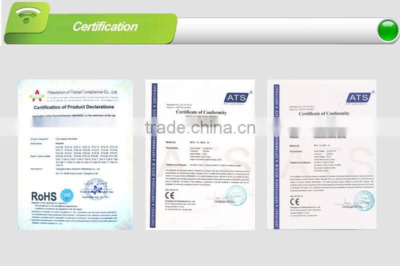 Cryotherapy cryolipolysis slimming equipment, 3 interchangeable cryo handles