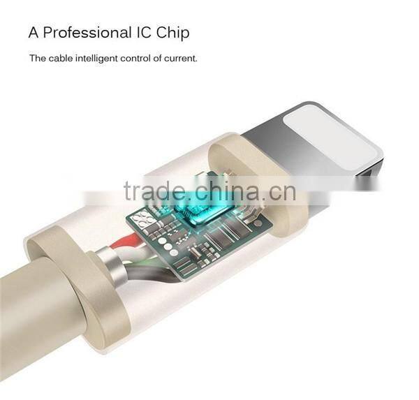 Newest spring metal mobile phone usb charger data cable for iphone
