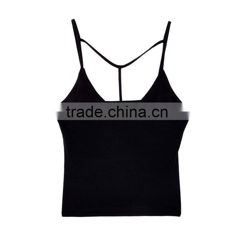 Bonvatt Women Clothes Tops Sexy Bandage Backless Cami Tops Sexy Tight-fitting V-neck Sleeveless Tanks Crop Top New Arrival