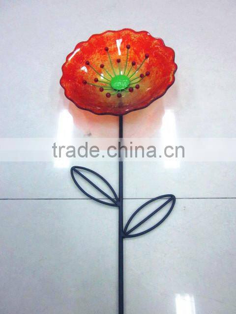 Flower garden stake glowing in the dark, flower garden decor