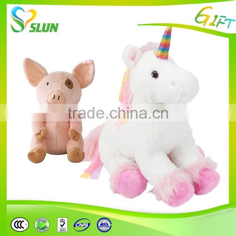 Pig Sitting pink plush animal Pig soft gift stuffed OEM toy
