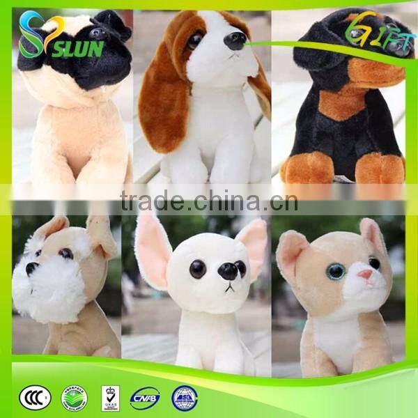 Hot selling newest plush toys for promotion black dog plush toys
