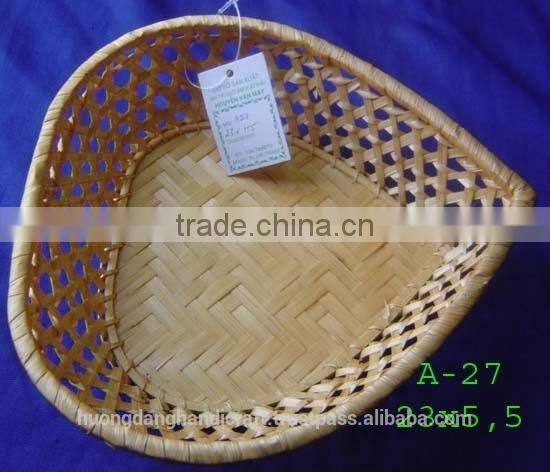 rattan wood drawer basket with seashell shape