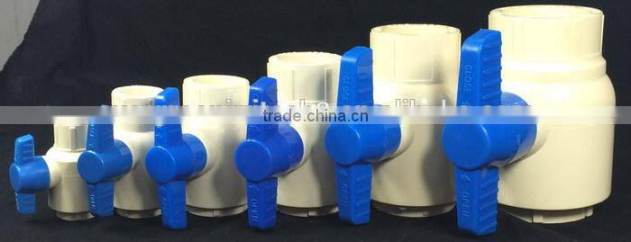 ASTM2846 1/2 INCH TO 2 INCH CPVC BUTTERFLY HANDLE SINGLE UNION BALL VALVE