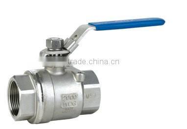 2016 China professional manufacturer stainless steel 2 pcs threaded ball/gate valve