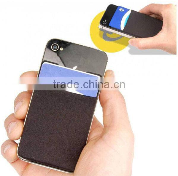 Custom private label 3m sticker smart wallet mobile card holder
