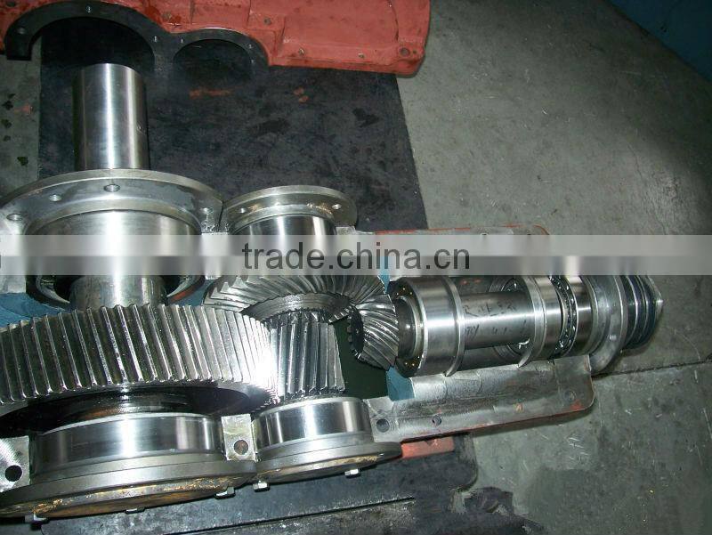 B series industrial helical bevel gear speed reducer grease nipple on inspection cover