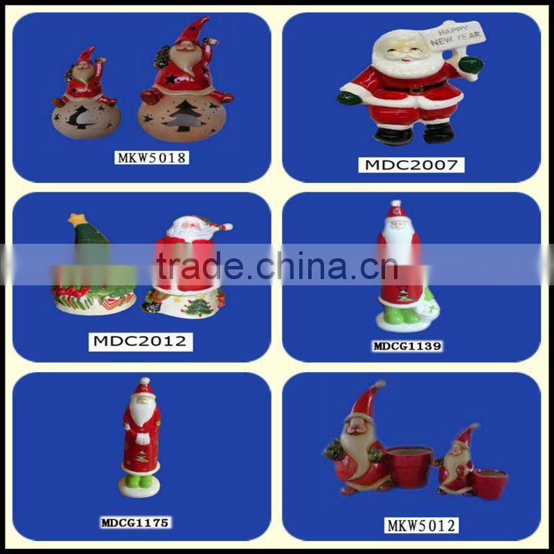 Promotional resin leisure Santa Claus statue