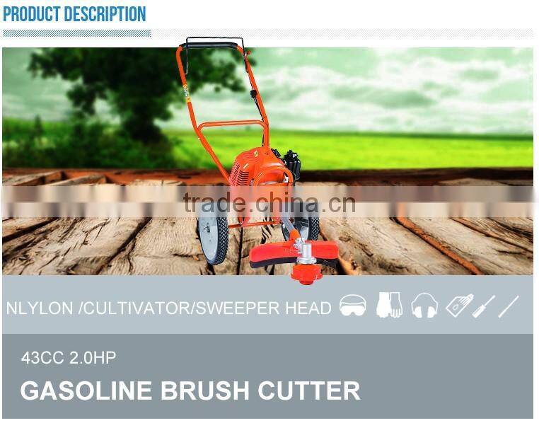 43cc new hand push grass brush cutter/grass cutter machine/garden cutter(TF-HPC05)