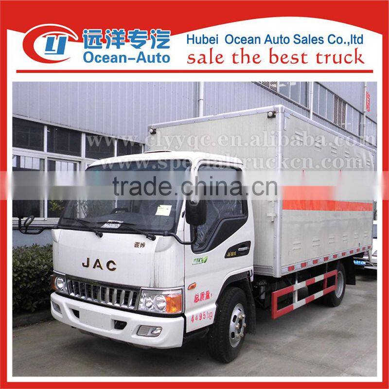 Brand JAC 4x2 emulsion explosive proof truck with top design