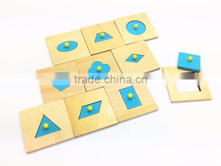 Kids wooden Toy Montessori geometry puzzle
