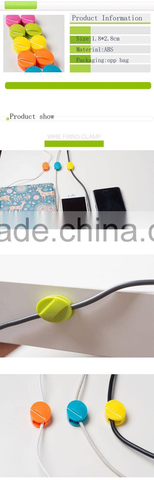 10 Pcs Cable Drop Clip Desk Tidy Organiser Wire Cord Lead TV USB Charger Holder