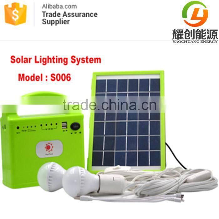 80Watt Solar Lighting System for home with lead acid battery
