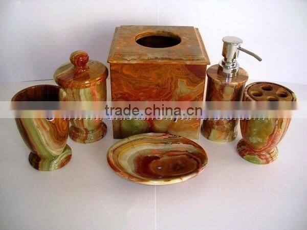 Luxury colorful Free Sample for Natural ONYX BATHROOM ACCESSORIES COLLECTION