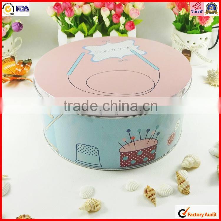 stainless round custom food storage tin can