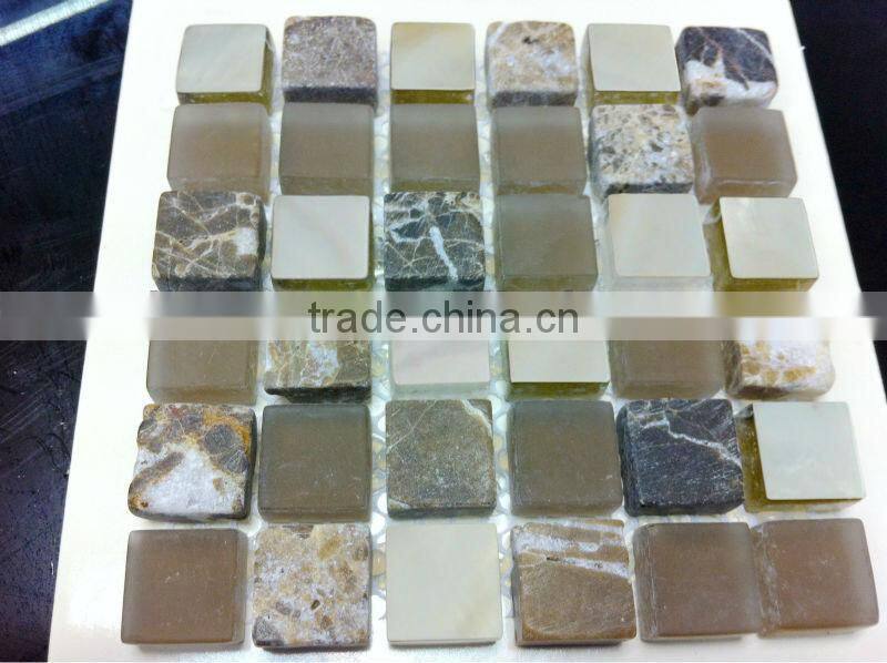 Different mirror mosaic glass