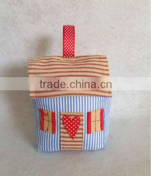 Store More Creative Design House Shape Fabric Stone Filling Door Stops