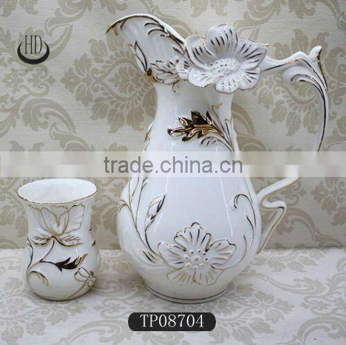 Decorative fine bone china water jug