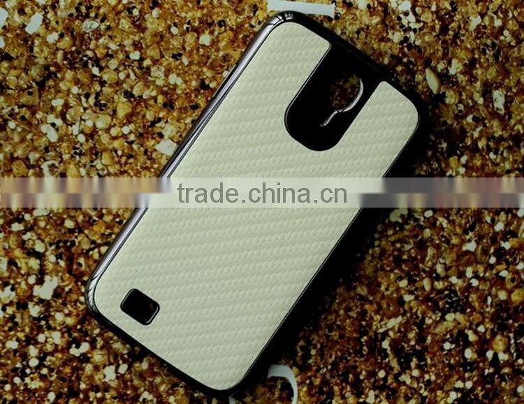 Carbon fiber phone case PC bottom phone shell protective back cover for samsung s4
