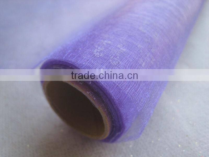 rainbow beautiful christmas silk organza fabric india for flower wrapping