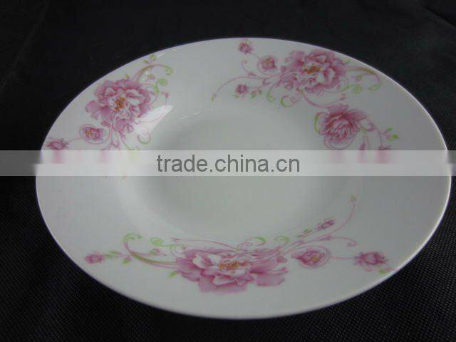 12 pcs dinnerware set with flower pattern decal