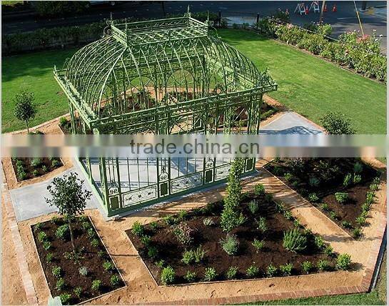 High Quality Metal Garden Greenhouse / Beautiful Steel Greenhouse