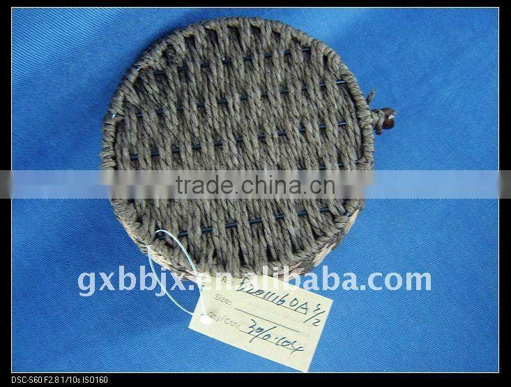 Brown round paper rope hobby craft box